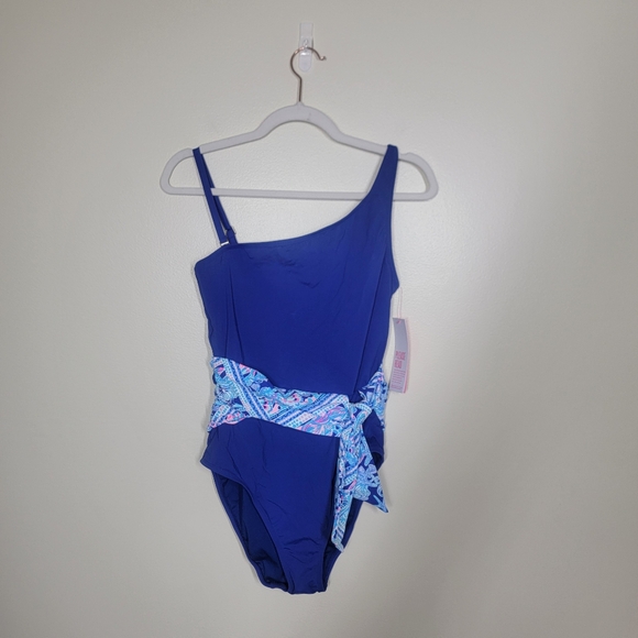 NWT Lilly Pulitzer Natalya one piece swimsuit lapis lazuli size 8 blue - Picture 5 of 7
